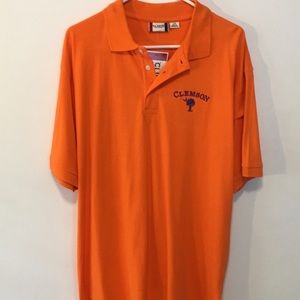 NEW Men’s Clemson Polo Shirt ss by Clique orange